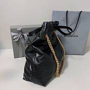 Balenciaga Crush Small leather tote black bag - 2