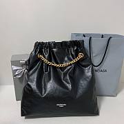 Balenciaga Crush Small leather tote black bag - 4