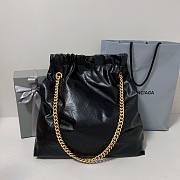 Balenciaga Crush Small leather tote black bag - 5