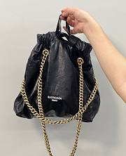 Balenciaga Crush Small leather tote black bag - 1