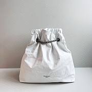 Balenciaga Crush Small leather tote white bag - 2