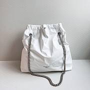 Balenciaga Crush Small leather tote white bag - 4