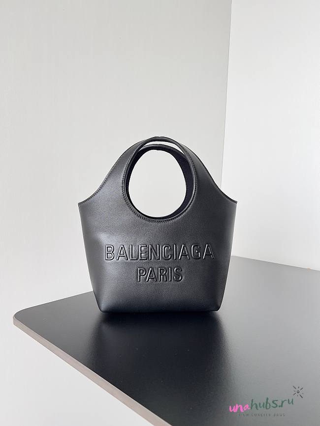 Balenciaga Small Black Mary-kate Leather Tote Bag - 1