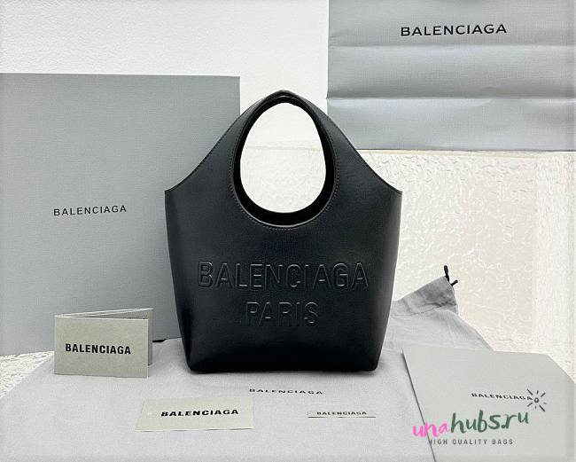 Balenciaga Black Mary-kate Leather Tote Bag - 1