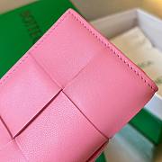 Bottega Veneta pink intrecciato card holder - 4