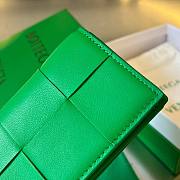 Bottega Veneta green intrecciato card holder - 3