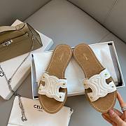 Celine Triomphe white slippers - 6