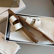 Celine Triomphe white slippers - 4