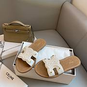 Celine Triomphe white slippers - 3