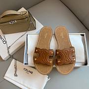 Celine Triomphe brown slippers - 1