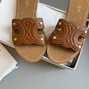 Celine Triomphe brown slippers - 5