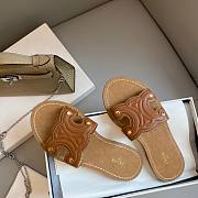 Celine Triomphe brown slippers - 4