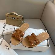 Celine Triomphe brown slippers - 3