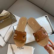 Celine Triomphe brown slippers - 2