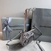 Balenciaga Silver Mini Le Cagole Chain Bag  - 2