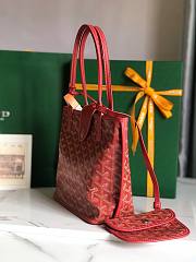 Goyard Mini Anjou Tote Red Leather Bag  - 4