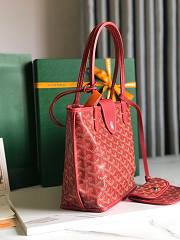 Goyard Mini Anjou Tote Red Leather Bag  - 2