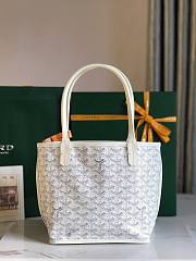 Goyard Mini Anjou Tote White Leather Bag - 3