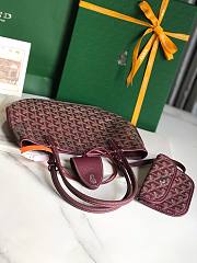 Goyard Mini Anjou Tote Dark Red Leather Bag  - 2