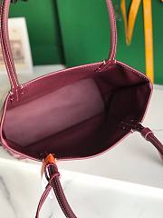 Goyard Mini Anjou Tote Dark Red Leather Bag  - 4