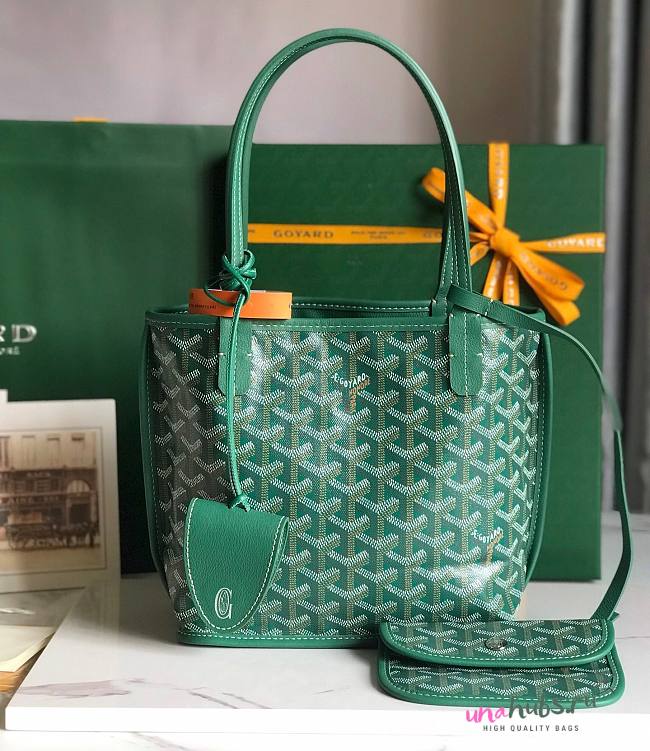 Goyard Mini Anjou Tote GreenLeather Bag - 1