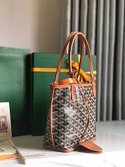 Goyard Mini Anjou Tote Brown Leather Bag - 4