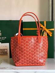 Goyard Mini Anjou Tote Orange Leather Bag - 2