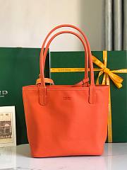 Goyard Mini Anjou Tote Orange Leather Bag - 3