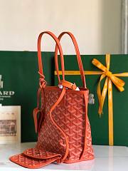 Goyard Mini Anjou Tote Orange Leather Bag - 4