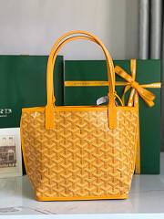 Goyard Mini Anjou Tote Yellow Leather Bag - 3