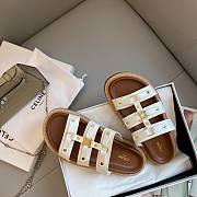 Celine Tippi White Slides - 5