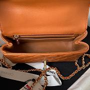 Chanel 23A Mini Crystals Top Handle Brown Leather Bag - 2