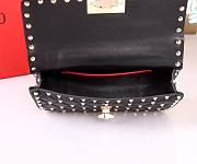 VALENTINO GARAVANI small rockstud spike black leather bag - 5