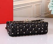 VALENTINO GARAVANI small rockstud spike black leather bag - 3