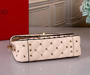 VALENTINO GARAVANI small rockstud spike beige leather bag - 5