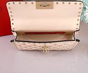 VALENTINO GARAVANI small rockstud spike beige leather bag - 4