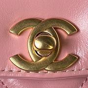 Chanel AS3970 flab bag gold metal pink lambskin bag - 6