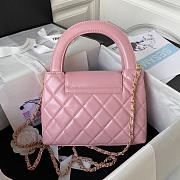 Chanel AS3970 flab bag gold metal pink lambskin bag - 5