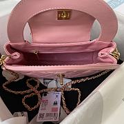 Chanel AS3970 flab bag gold metal pink lambskin bag - 3