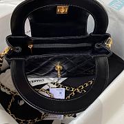 Chanel AS3970 flab bag gold metal black lambskin bag - 4