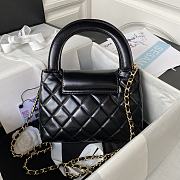 Chanel AS3970 flab bag gold metal black lambskin bag - 2