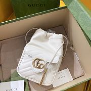 Gucci GG Marmont mini bucket white bag - 2