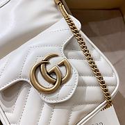 Gucci GG Marmont mini bucket white bag - 3