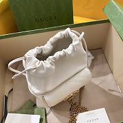 Gucci GG Marmont mini bucket white bag - 4