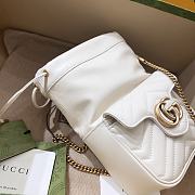 Gucci GG Marmont mini bucket white bag - 5