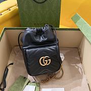 Gucci GG Marmont mini bucket black bag - 1