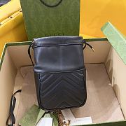 Gucci GG Marmont mini bucket black bag - 3