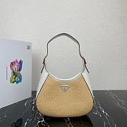 Prada 1BC179 fabric & white leather shoulder bag   - 1