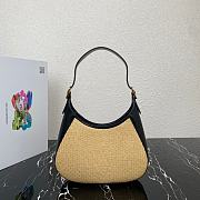 Prada 1BC179 fabric & black leather shoulder bag - 6