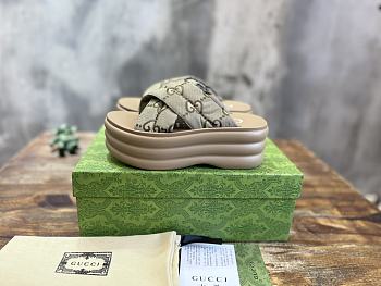 Gucci GG Jacquard Platform Sandals